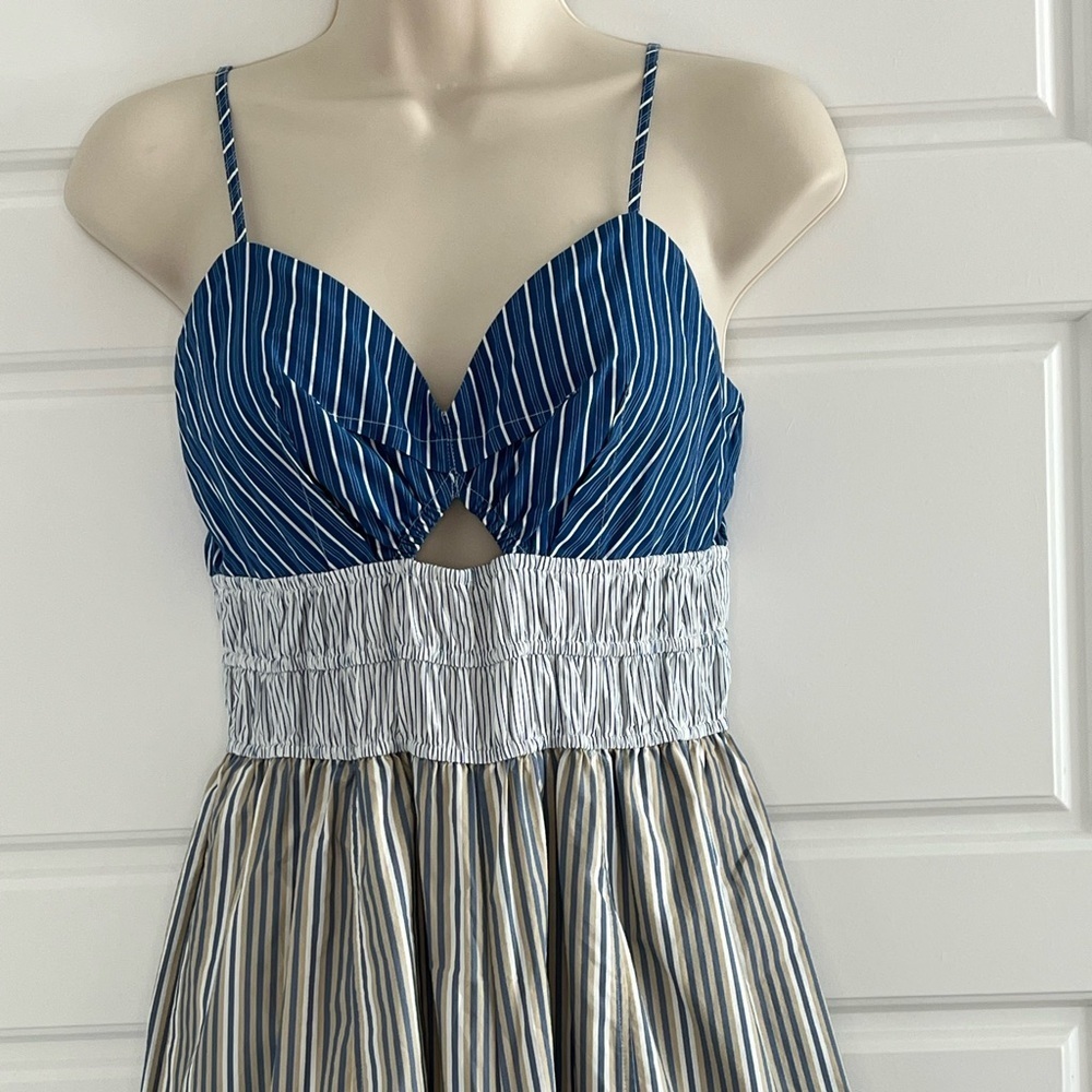Anthropologie Plenty by Tracy Reese Poplin Striped Jumpsuit Size XS Cotton New - Picture 4 of 15
